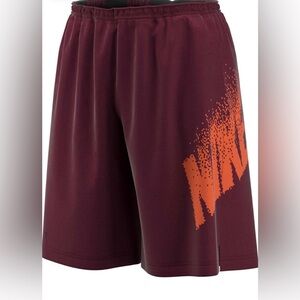 Nike Dri-Fit Men's 9" GFX 1 Maroon/Orange Training Shorts ( 891216-652) Size M